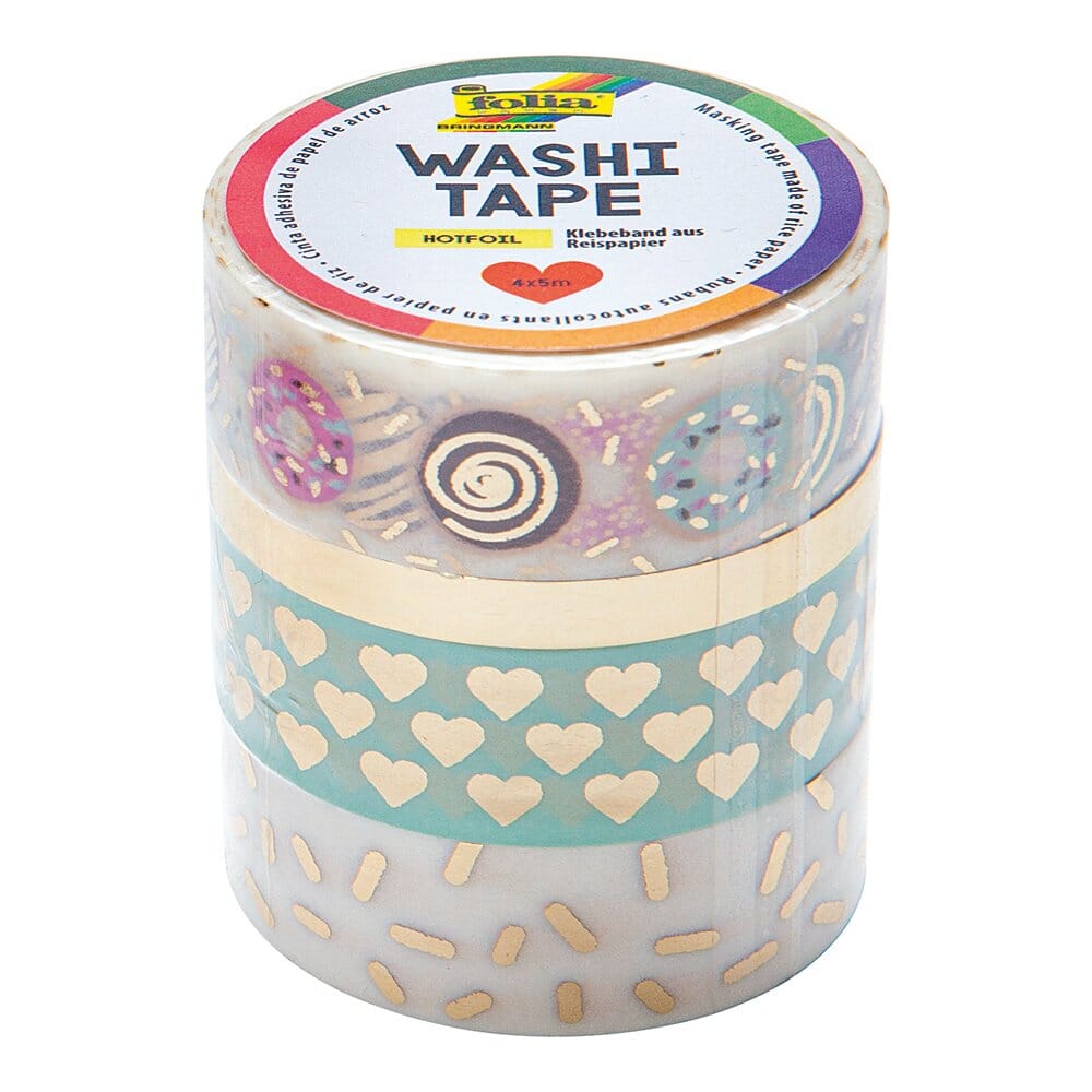 folia deco plakband Washi-Tape HOTFOIL, set van 10