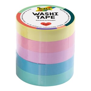 Folia - Pastel Washi Tape, 5 ruller