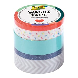 Folia - Neon orange Washi Tape, 5 ruller