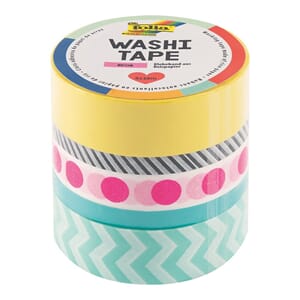Folia - Neon pink Washi Tape, 5 ruller