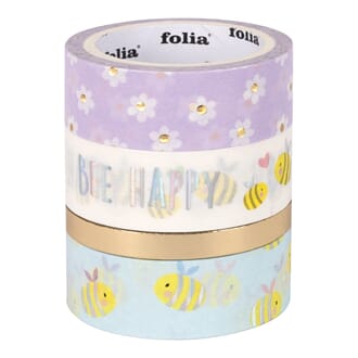 Folia - HOTFOIL BEES Washi Tape, 4 ruller