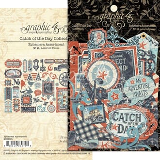 Graphic 45: Catch of the Day Die Cut Assortment, 48/Pkg