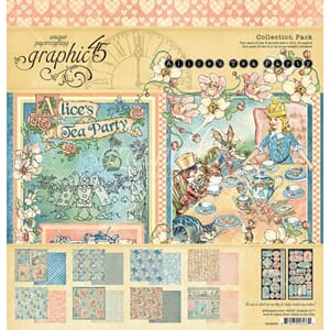 Graphic 45: Alice's Tea Part Collection Pack, 12x12, 17/Pkg