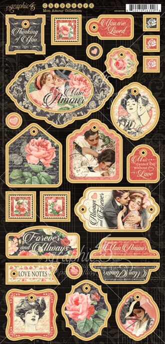 Graphic 45: Mon Amor Chipboard Deluxe Collector's Edition