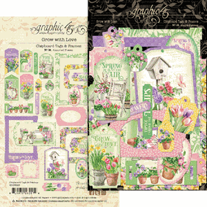 Graphic 45 - Grow with Love Chipboard Tags & Frames