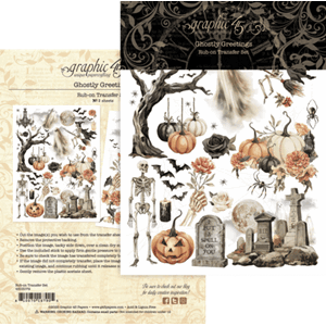 Graphic 45 - Ghostly Greetings Rub-on Transfers