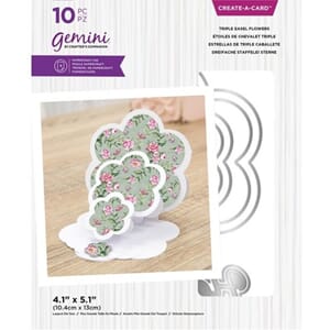 Crafters Comp. Triple Easel Flowers Create-a-Card Dies