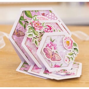 Crafters Comp. Triple Easel Hexagons Create-a-Card Dies