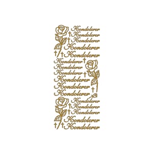 Klistremerker - Kondolerer Gull