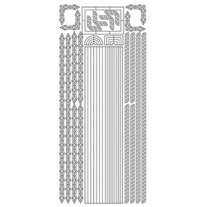 Klistremerker - Hjørner & border, hvit