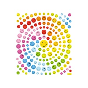 Klistremerker - Smileys #2 m/glitter