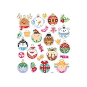 Klistremerker m/strass - Jul, str 15x22 cm