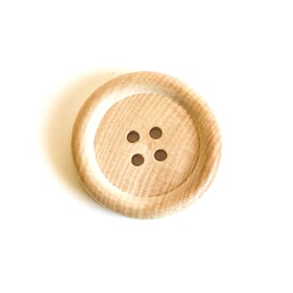Treknapper - Natur Rund, str 15 mm, 1 stk