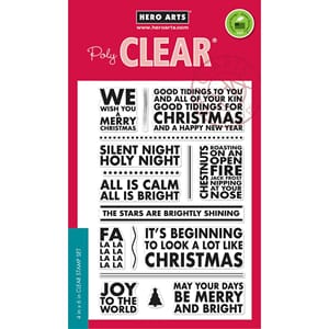 Hero Arts: Poster Christmas Carols - Clear Stamps, 4x6