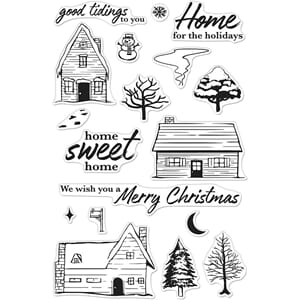 Hero Arts: Home For The Holidays Clear Stamps, 4x6 inch