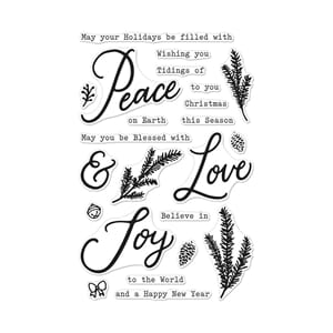 Hero Arts: Peace, Love & Joy Clear Stamps, 4x6 inch