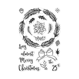 Hero Arts: Winter Wreath Clear Stamps, 4x6 inch