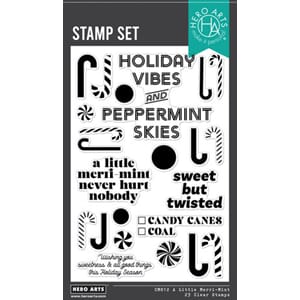 Hero Arts - Candy Cane Season Clear Stamps A Little Merri-Mi