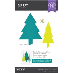 Hero Arts - Very Merry Die Set Festive Tree