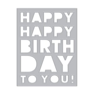 Hero Arts: Birthday Message Cover Plate Fancy Dies