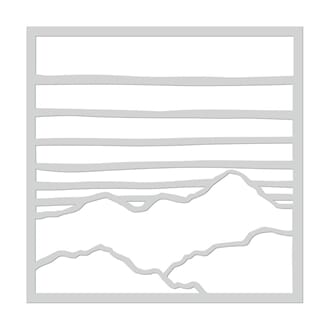Hero Arts: Gradient Sky & Moutains Stencil, str 6x6 inch