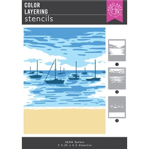 Hero Arts - Seaside Blooms Color Layering Stencils Harbor