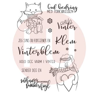 Huldra - Vinterdyr Clear stamps, str 4x6 inch