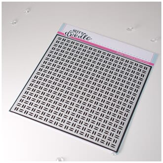 Heffy Doodle: Wonderfully Woven Stencil, 6x6 inch