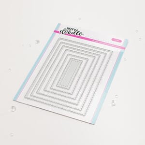 Heffy Doodle - Mini Scalloped Metric Rectangle Dies