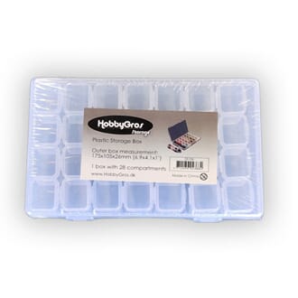 HobbyGros - Plastic Storage Box w/ 28 Compartments