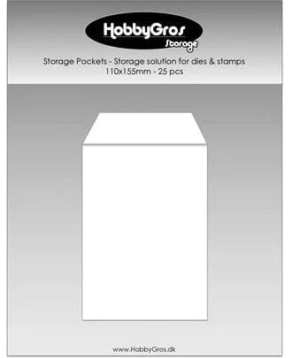 HobbyGros - Storage Pockets, str 110x155 mm, 25 stk