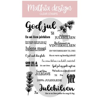Mathia design - God Jul tekster,str 10x15cm