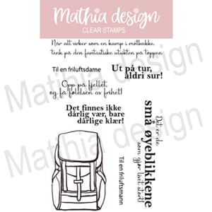 Mathia design - Ut på tur, str 10,2x15,3 cm