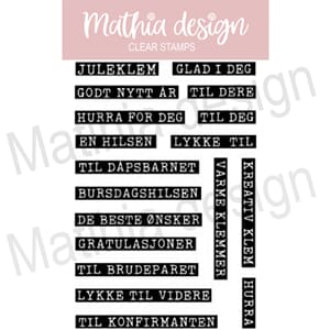 Mathia design - Typoskrift , str 10,2x15,3 cm