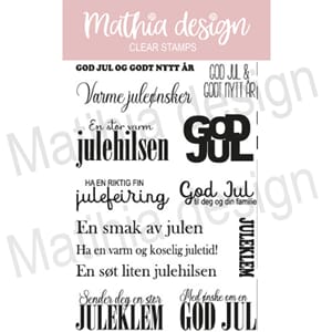 Mathia design - Varme juleønsker , str 10,2x15,3 cm