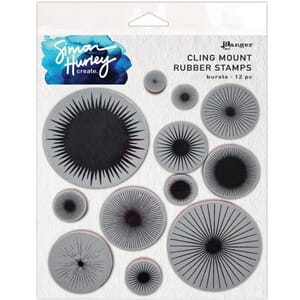 Simon Hurley - Bursts Cling Mount Rubber Stamps