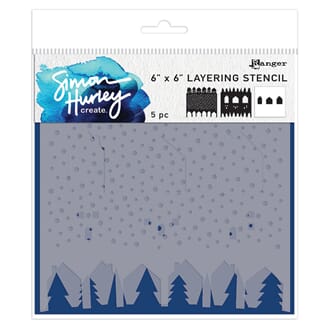Simon Hurley - Winter Scene Maker 6x6 Inch Stencils