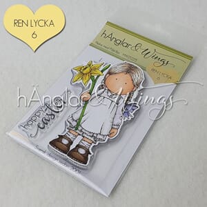 hÄnglar & Wings: Flicka med Påsklilja Clear stamps
