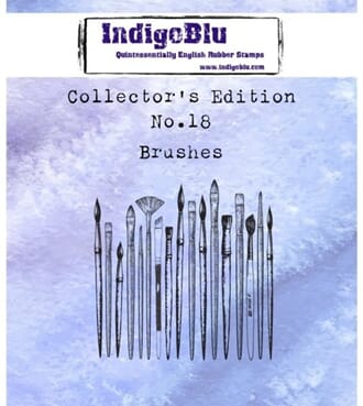 IndigoBlu: Brushes Cling Stamps, str 57x60 mm, 1/Pkg