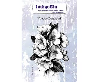 IndigoBlu: Vintage Dogwood Cling Stamps, str A6, 2/Pkg