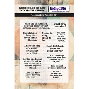 IndigoBlu - Journal Quotes A6 Rubber Stamps