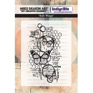 IndigoBlu - Soft Wings A6 Rubber Stamps