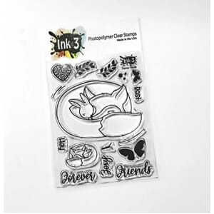 Inkon3: Forever Friends Clear Stamps, 3x4 inch