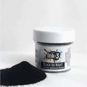 Inkon3: Black As Night Ultra Fine Embossing Powder
