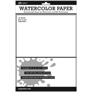 Inkssentials: White Watercolor Paper, 8.5x11 inch, 10/Pkg