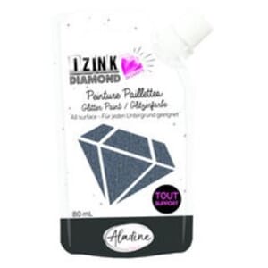 Izink: Black 24 Carats Diamond Glitter Paint, 80 ml