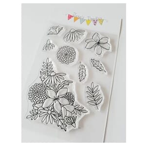 Jane's Doodles: Wild Flowers Clear Stamps, 4x6 inch