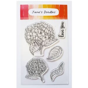 Jane's Doodles: Hydrangea Clear Stamps, 4x6 inch