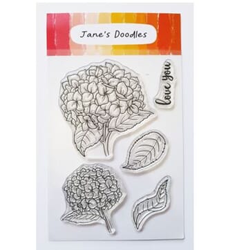 Jane's Doodles: Hydrangea Clear Stamps, 4x6 inch