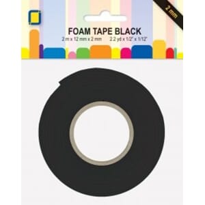 3D-puter - Dbl.sidig 3D-tape, black, str 12 mm, 2 meter